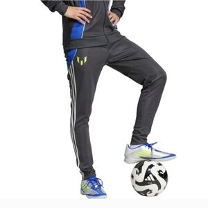 NWT Adidas Messi Carbon Grey Soccer Training Pants